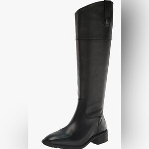 NIB Sam Edelman Drina Knee High Riding Boots in Black Leather